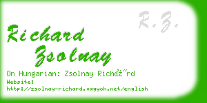 richard zsolnay business card